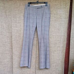 The LIMITED Wool Gray Plaid Dress Pants Drew Fit
